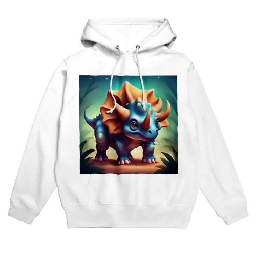 可愛いトリケラトプス Hoodie