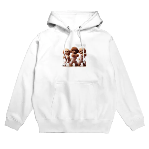 3匹のダンストイプードル Hoodie