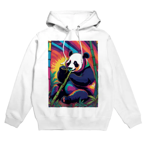 竹林に座るパンダ Hoodie