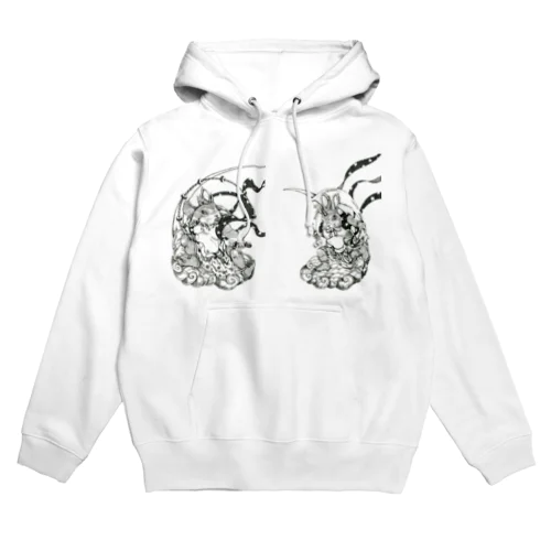 風神・雷神三つ耳うさぎ Hoodie