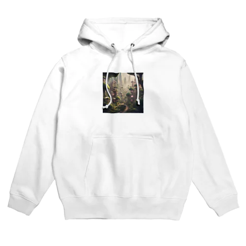 景色がきれいな町のイラストグッズ Hoodie