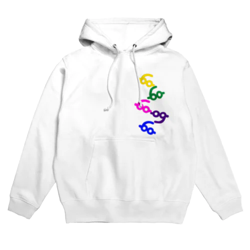 カラフル眼鏡ロゴ Hoodie