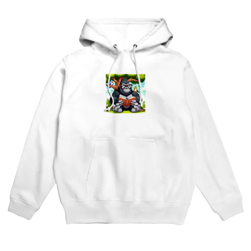 読書をするゴリラ Hoodie