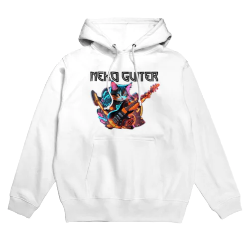ネコとエレキギター009 Hoodie