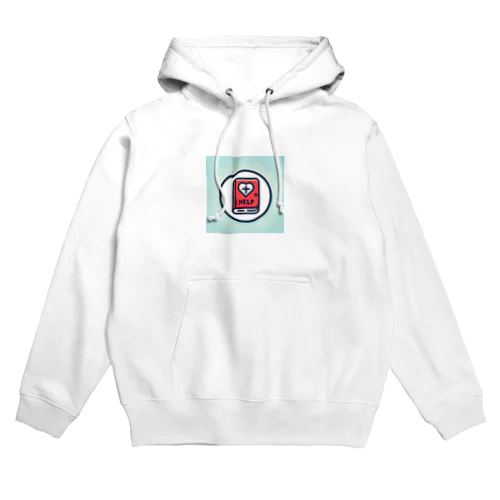 手帳とヘルプマークのピクトグラム Hoodie