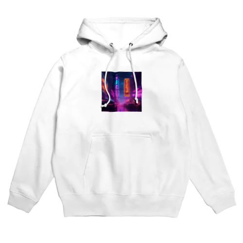 雨のネオン街 Hoodie