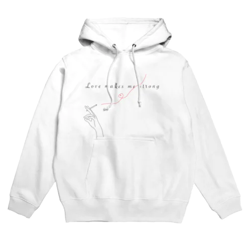 love makes me strong Hoodie