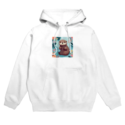 (*≧з≦)カワウソのグッズ Hoodie