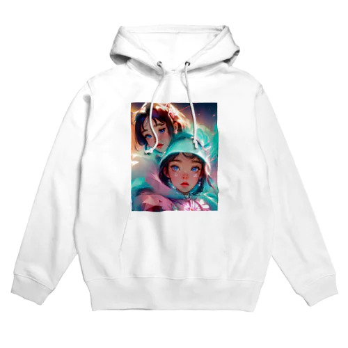 幻想的な風景に二人 Hoodie