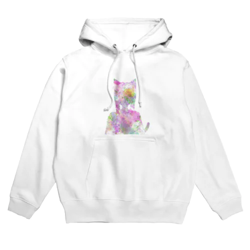 やにゃ～シルエット（アクアレル） Hoodie