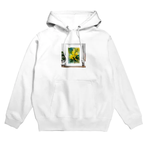 水彩グラフィックミモザTシャツ Hoodie