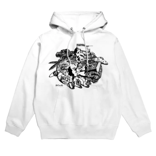 【かおなしまちすデザイン】ハリウッド映画パーカー〈PCWE23W〉 Hoodie