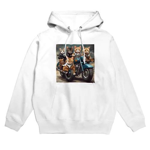 猫の暴走族 Hoodie