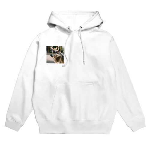 サングラス・オオカミ Hoodie