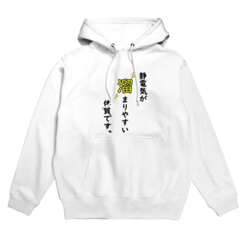 静電気が溜まってる Hoodie