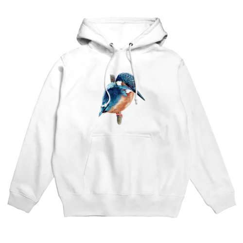 色鉛筆画『カワセミ』 Hoodie