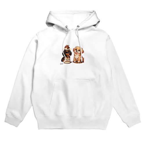 プリンを楽しむ犬 Hoodie