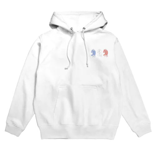 カニしか勝たん。トリコロールバージョン Hoodie