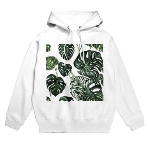 斑入りモンステラグッズ Hoodie