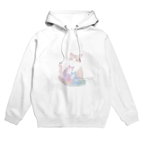 幸せ親子猫 Hoodie