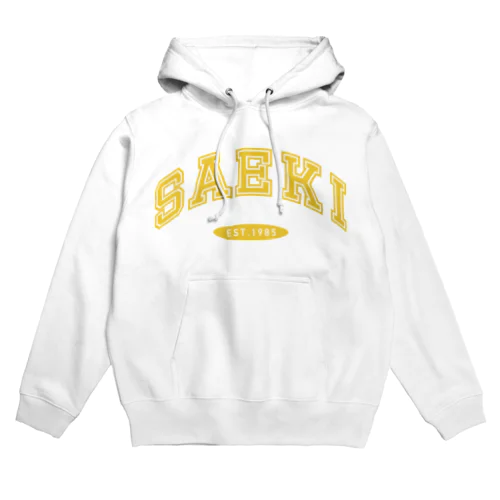 地方自治体 古着スウェット風　SAEKI イエロー Hoodie