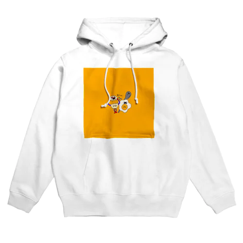 エッグくんと生卵ちゃん、スプーン侍 Hoodie