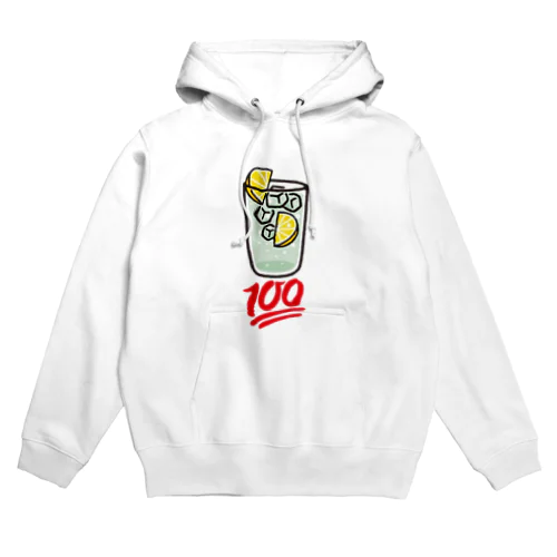 レモンサワー100点 大きいロゴ Hoodie