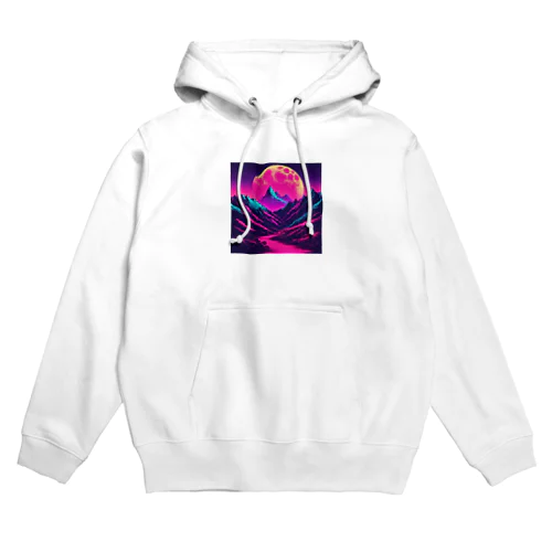 山から昇る月 Hoodie