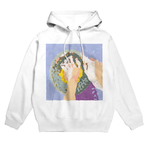 パン生地をこねる(ちぎり絵/貼り絵) Hoodie