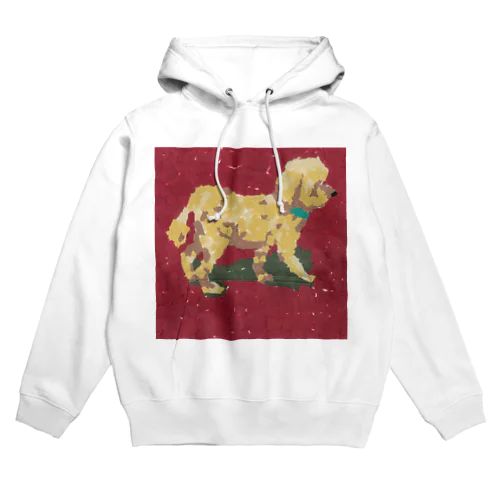 トコトコ歩く犬(ちぎり絵/貼り絵) Hoodie