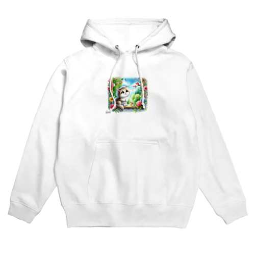 イラスト絵　ネコ Hoodie