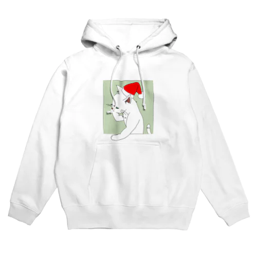 モノオモウ猫の１１月（白猫） Hoodie