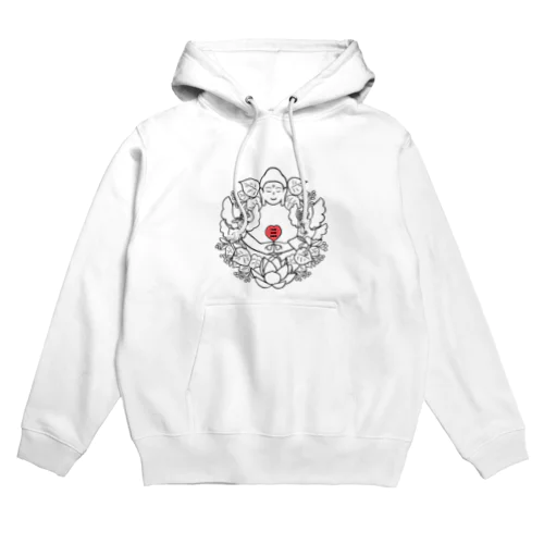 ホトケサマリース(白赤) Hoodie