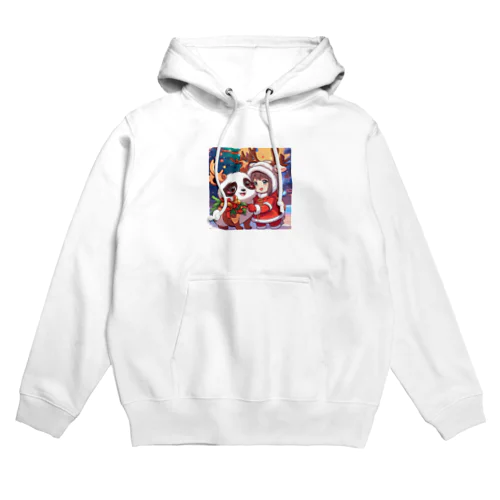 トナカイパンダとサンタはいつも仲良し Hoodie