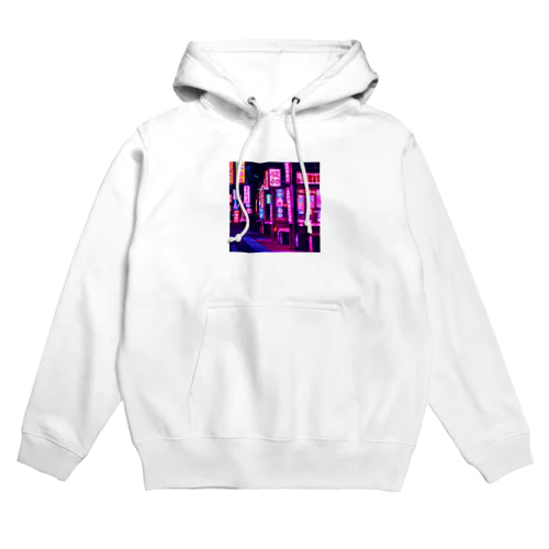 中華的な夜の街並み Hoodie