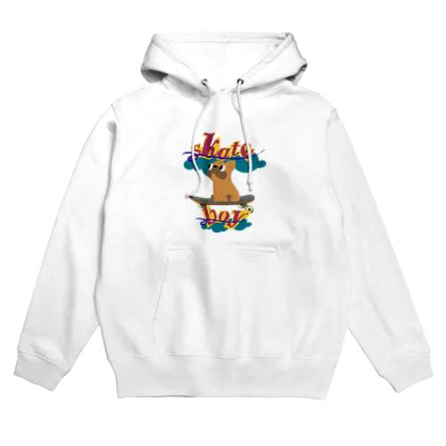 スケートボードするワンコ Hoodie