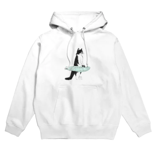 バレリーナ黒ぶち猫 Hoodie