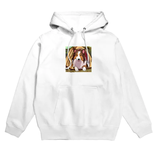 camper's dog  シェットランドシープドッグ　イラスト Hoodie