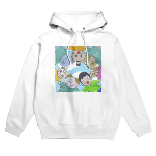 お友達と一緒、ぶらにゃんず Hoodie