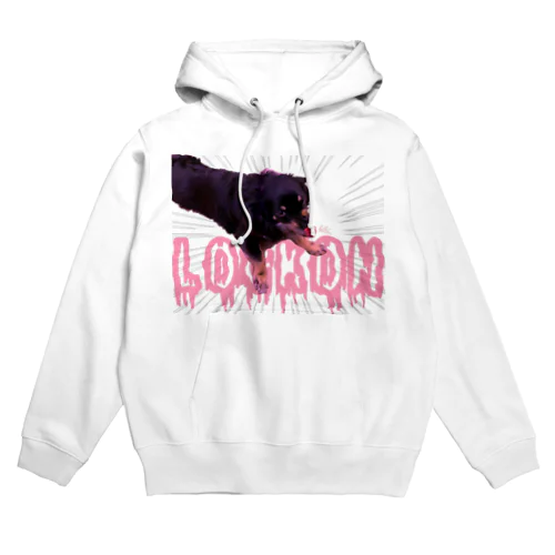 ロックオンワル顔 PINK Hoodie