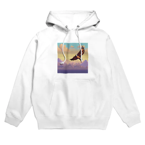 ドットの絵のタカ Hoodie