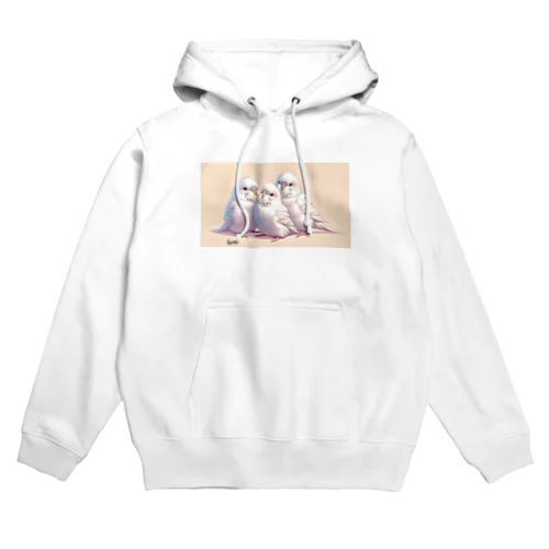 白いセキセイインコ Hoodie