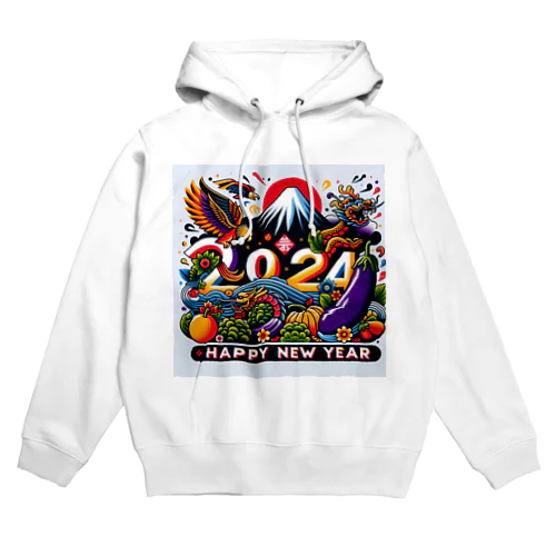 2024年　ハッピーニューイヤー Hoodie