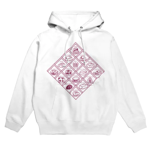 和スイーツ井桁仕切 紫 Hoodie