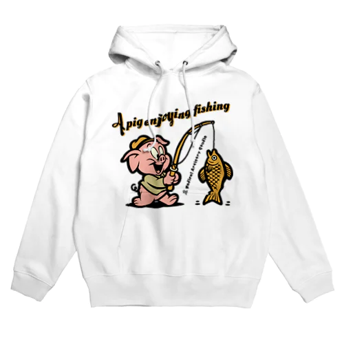 User A pig enjoying fishing Hoodie