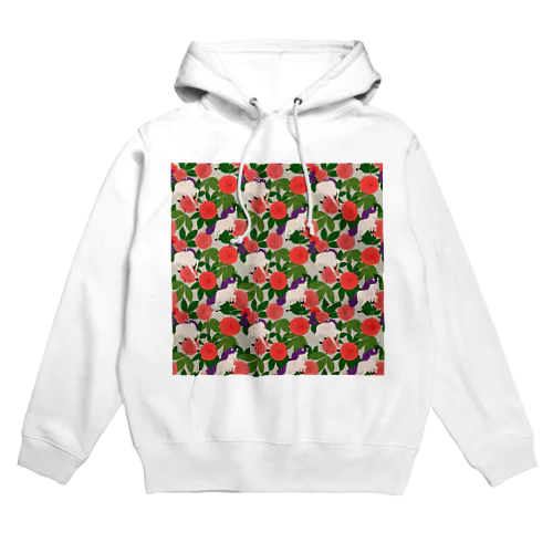 Unicorn and Peony　（ユニコーンと芍薬） Hoodie