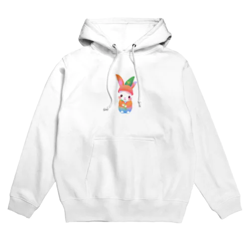 人参を持った可愛いいうさぎちゃん Hoodie