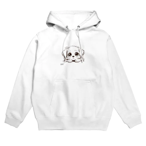 好奇心いっぱいの仔犬 Hoodie