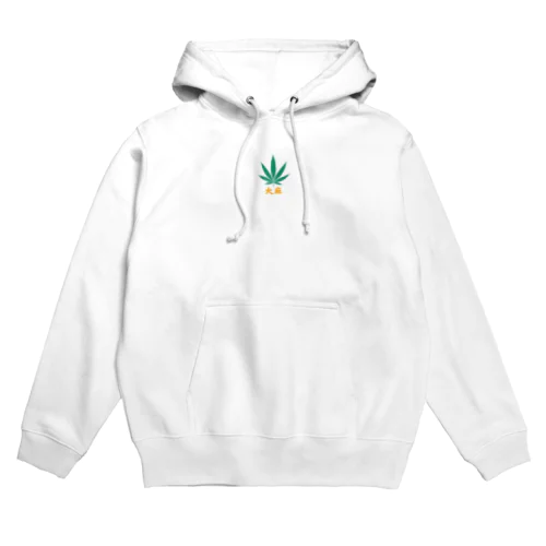 ワンポイント大麻ロゴ Hoodie