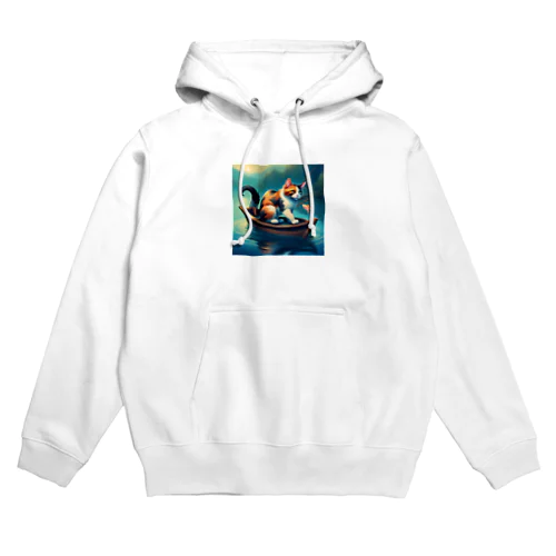 釣り猫君 Hoodie